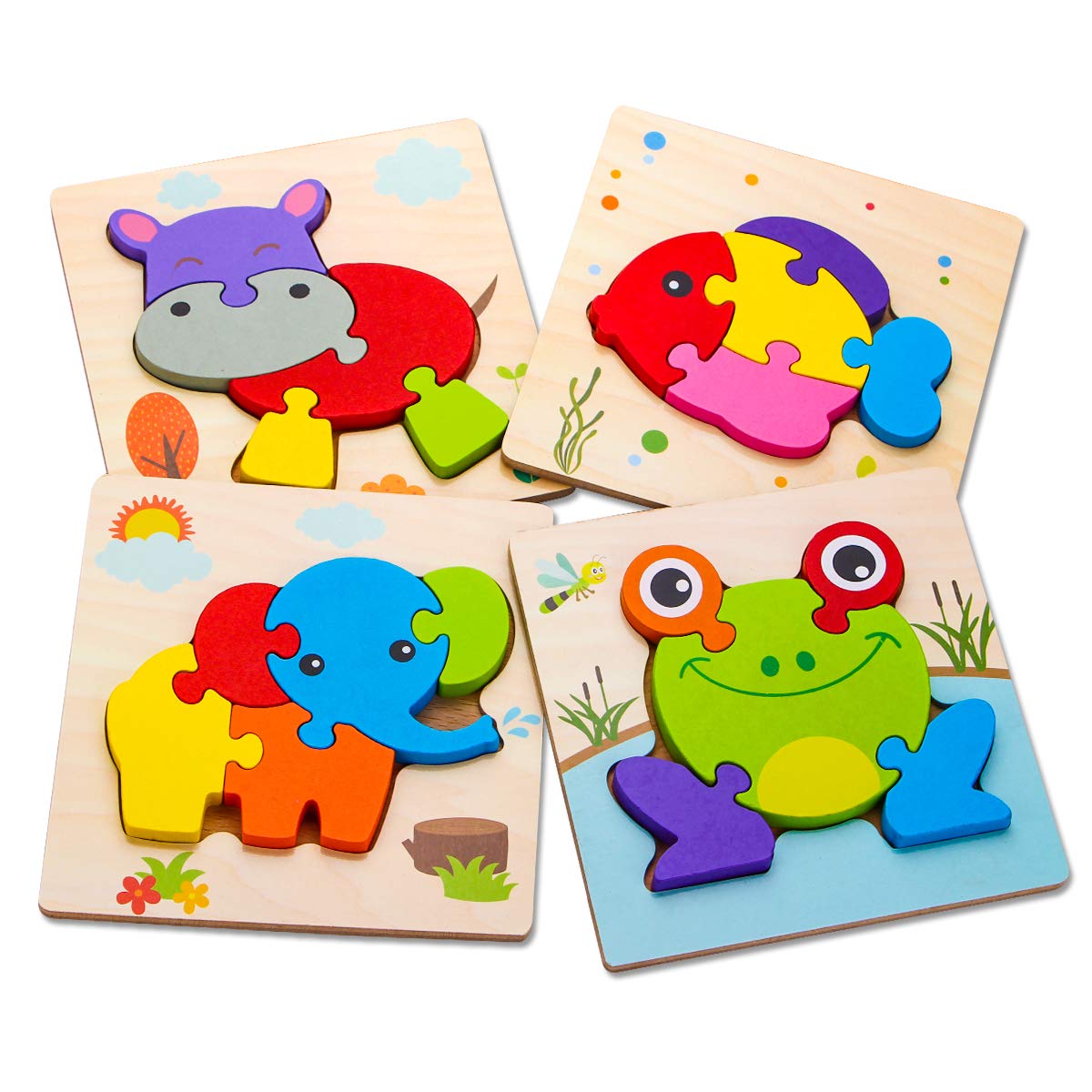 SKYFIELD Wooden Toddler Puzzles