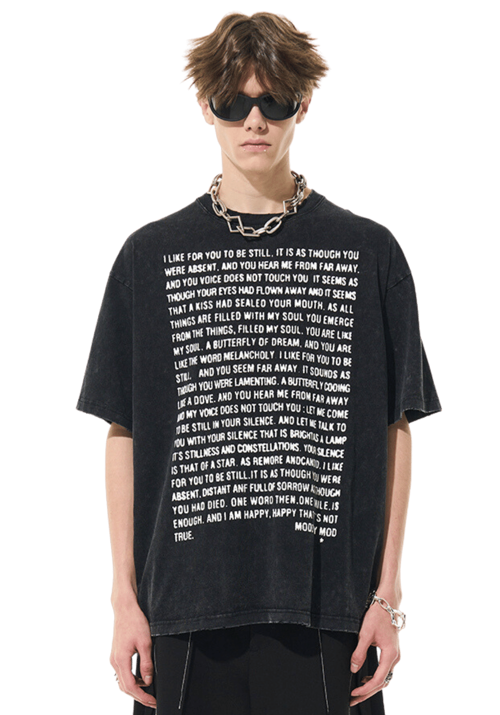 Barcode Distressed Print T-shirt | PSYLOS 1