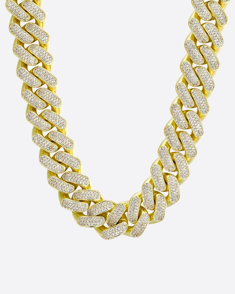 Ice Medley Cuban Bling Bling Chain 20mm White / Yellow Gold White Gold / 20