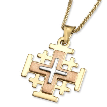 Dremmy Studios Cross Pendant Gold Chain Necklace 14K Gold Plated Cubic  Zirconia Dainty Gold Cross Necklace for Women