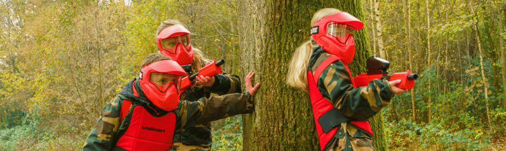 Kinderfeestje paintball in het bos