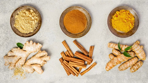 Picture of ginger and other ingredients in this spice 