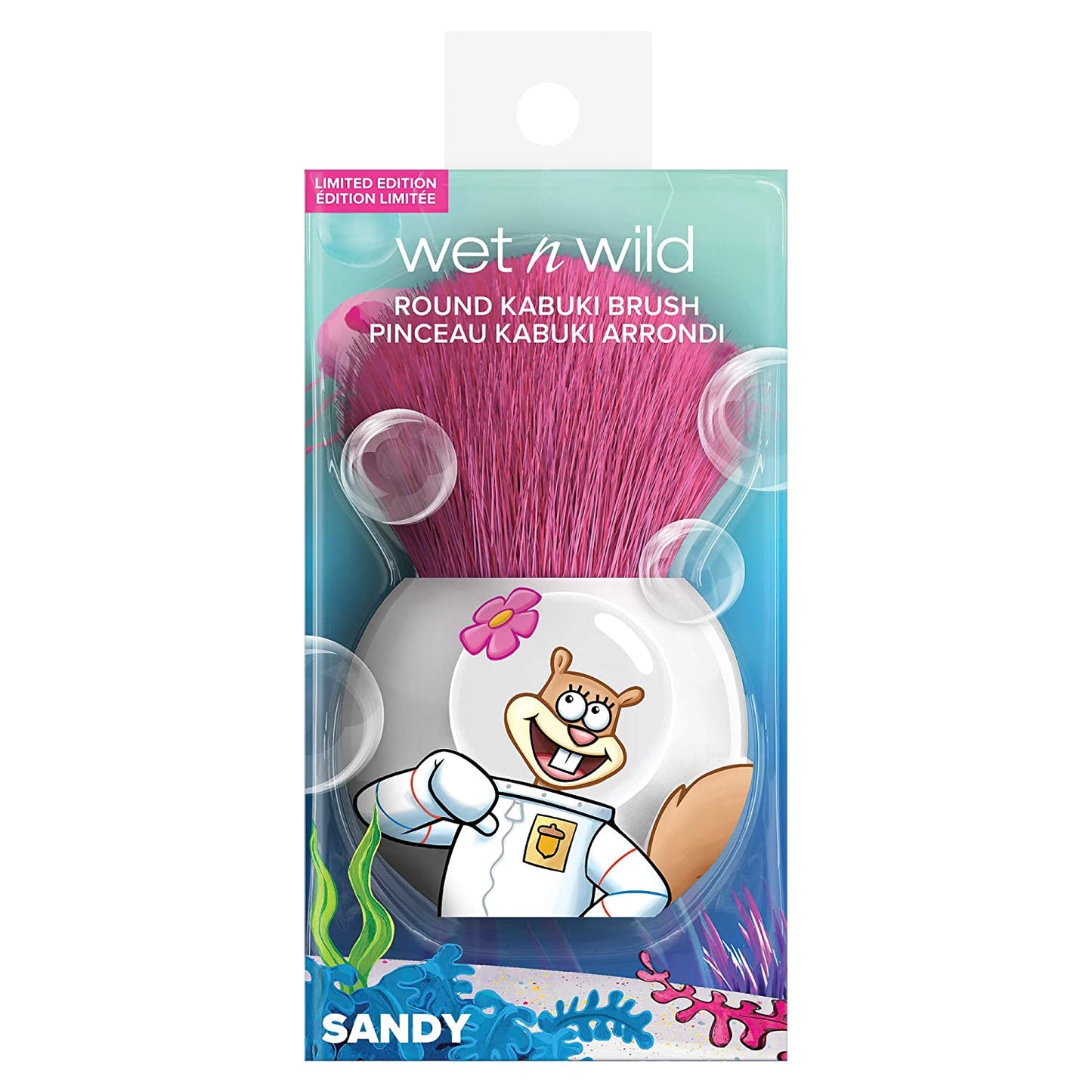 Wet N Wild 1114237, round Kabuki Brush Spongebob Squarepants Makeup Tools Cheeks round Foundation Brush, Sandy