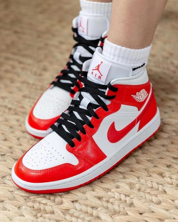 air jordan 1 mid habanero red