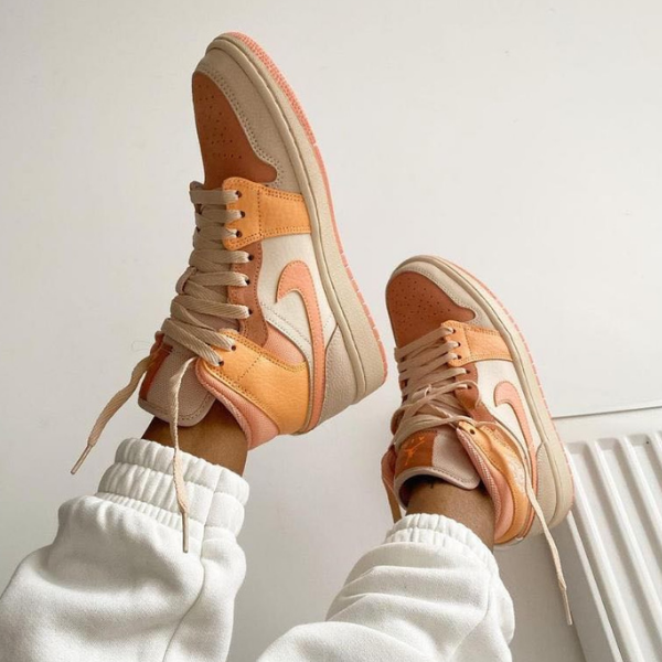 apricot mids jordans