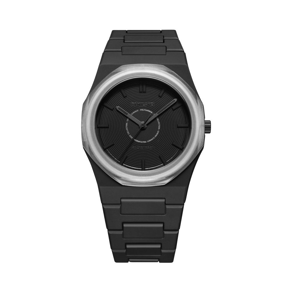 D1 Milano Polycarbonate Black Hands Watch - ML-0144 – Al Shaya Watches