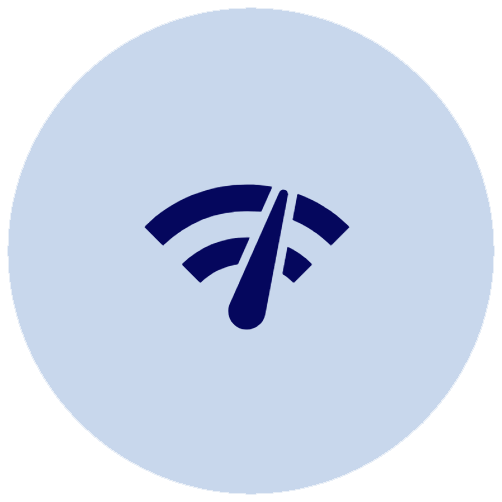 A network monitoring and care icon. 
