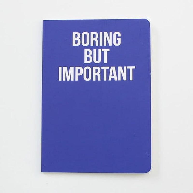 We act - notitieboekje Boring but important