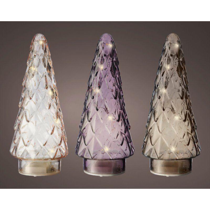 Kaemingk Kerstboom Glas | LED | Bruin/Groen
