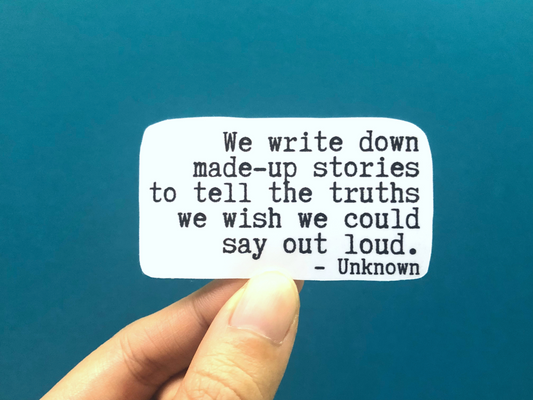 A Writer Is A World Trapped In A Person Sticker, Writer Gifts