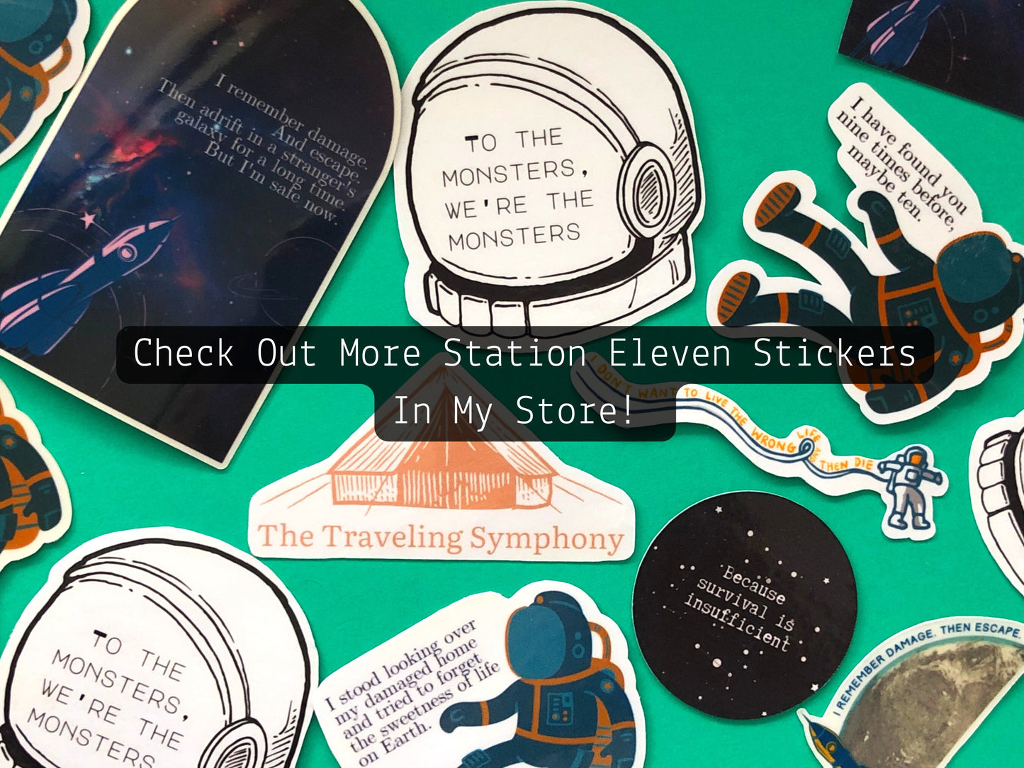 Station Eleven Sticker | Transparent Stickers | Bookish Gifts | Novel Stickers