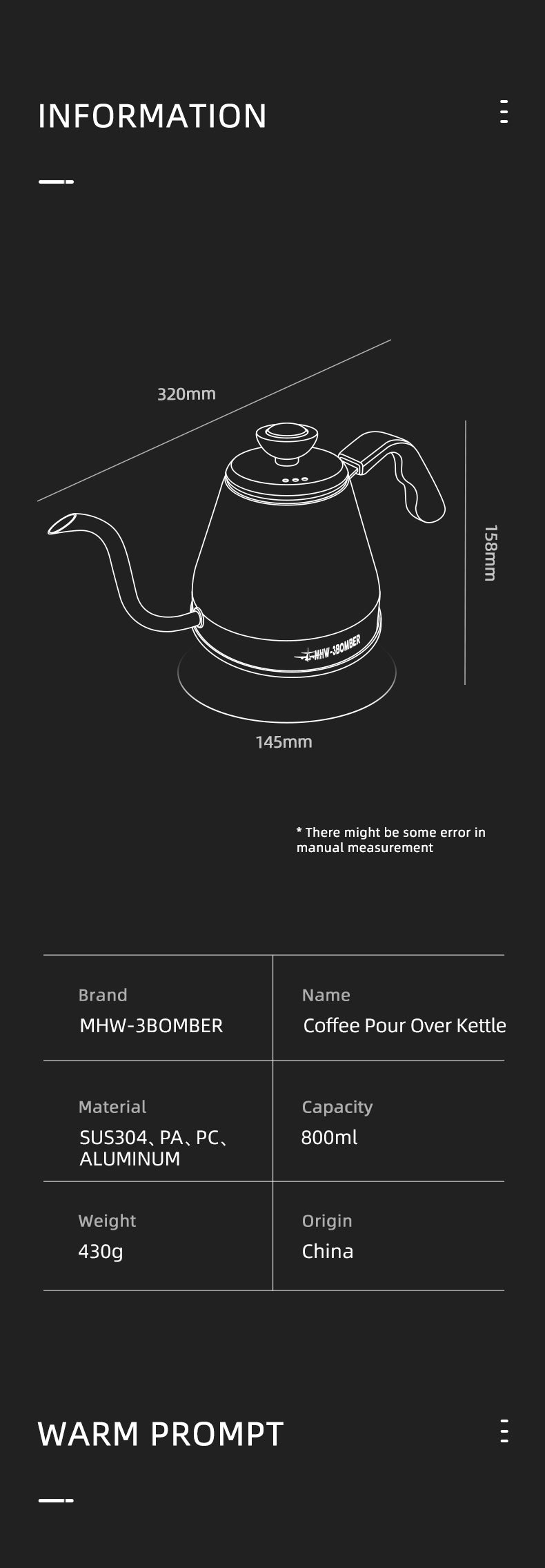 Pour Over Gooseneck Kettle