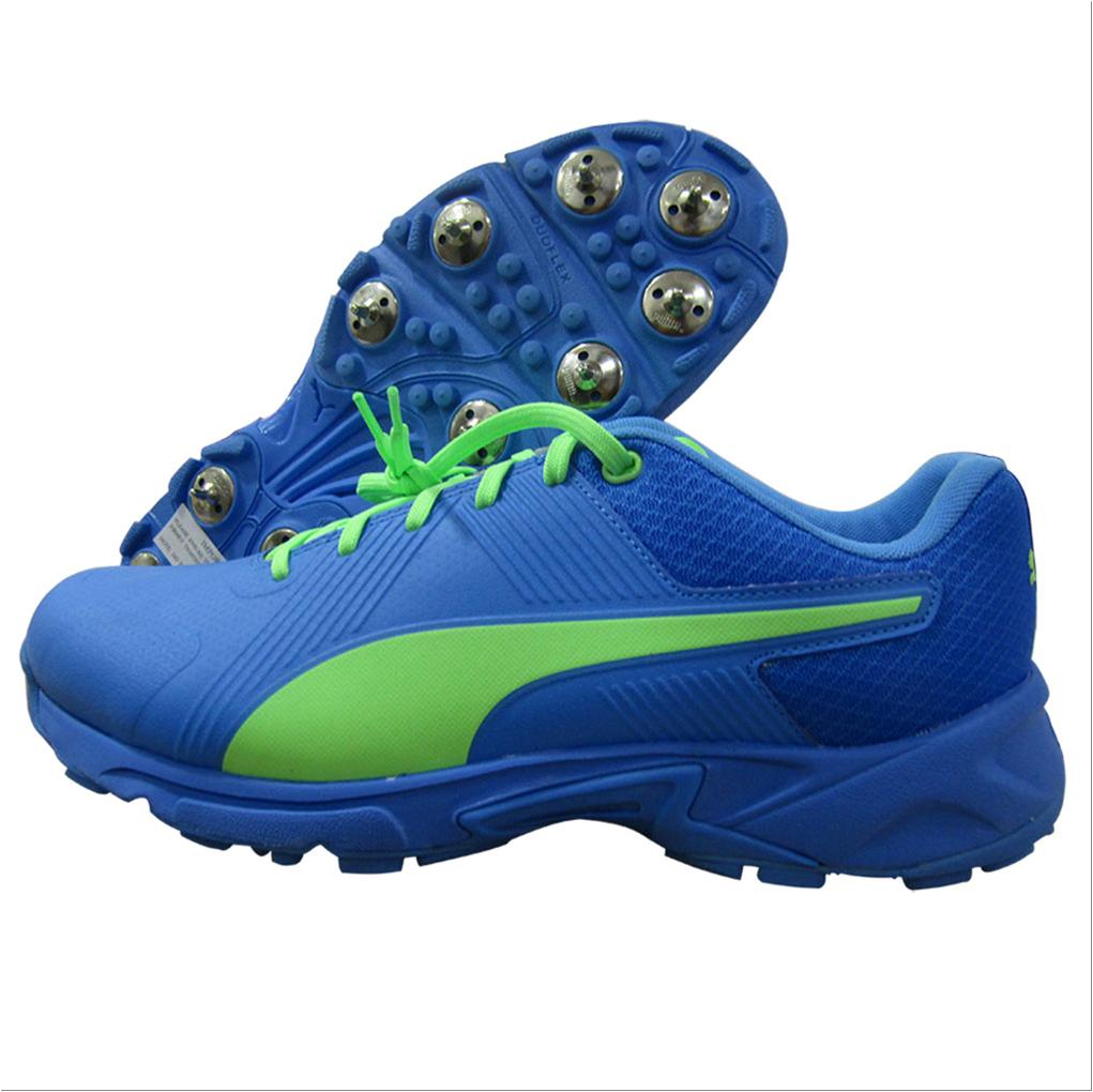 PUMA 19.2 SPIKE MEN'S - BLUE & ELEKTRO GREEN CricketZoneUSA