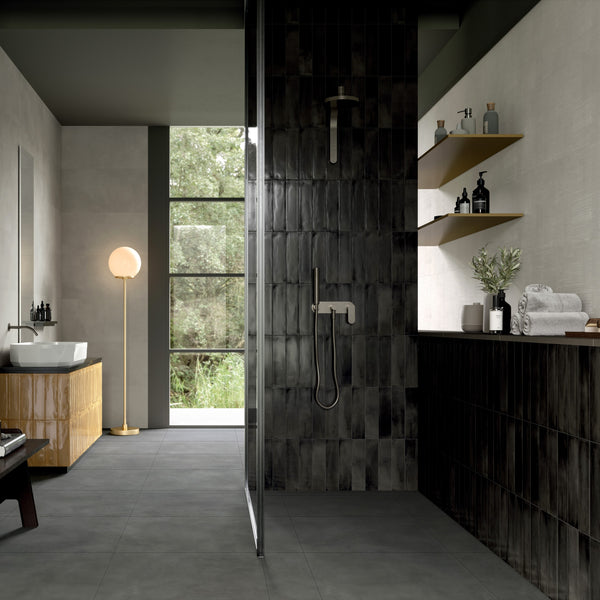 Wall tiles Multiforme Flordeco collection in color Ossidiana
