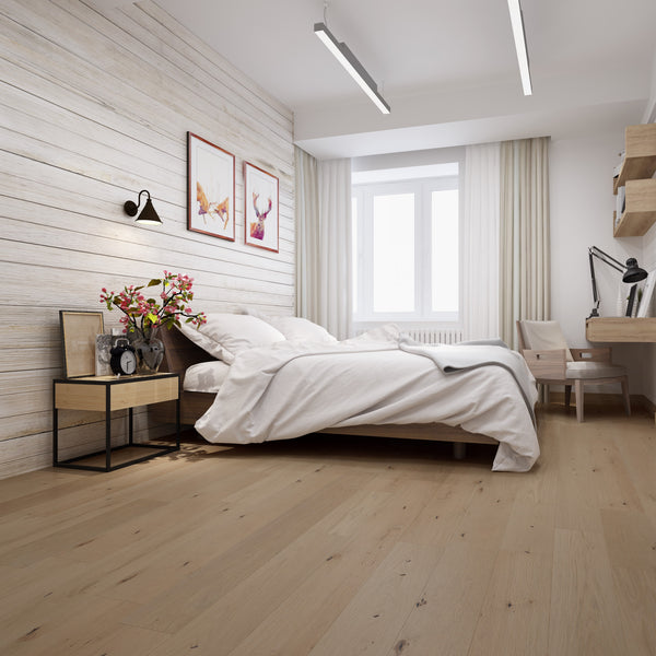 Nouveau 6 White Oak engineered wood floor in colour Valencia