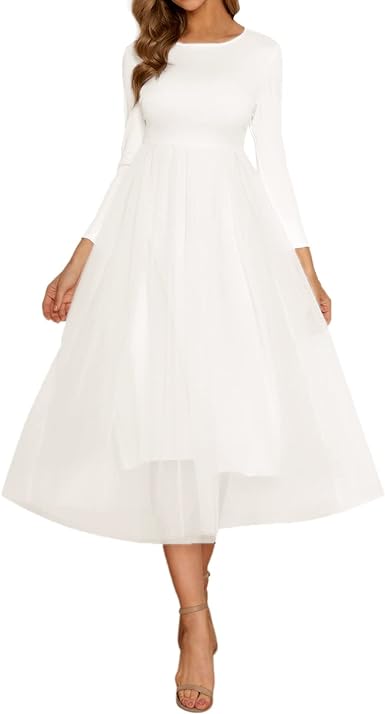 Women's Party Dress Homecoming Dress Swing Dress Midi Dress White