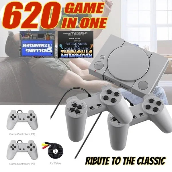 620 Games In One Classic Game Console 8-Bit Mini Home Action Game Enthusiast Entertainment System
