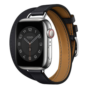 Double Tour Compatible with Apple Watch band 38mm 40mm 41mm 42mm 44mm 45mm 49mm Metal Clasp Adjustable - iDeliverd