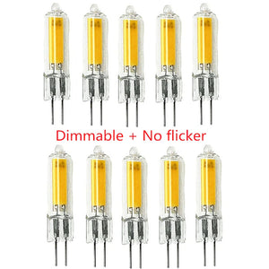 10pcs Dimmable No Flicker Glass LED G4 COB Bulb 3W AC/DC12V Led lamp - iDeliverd