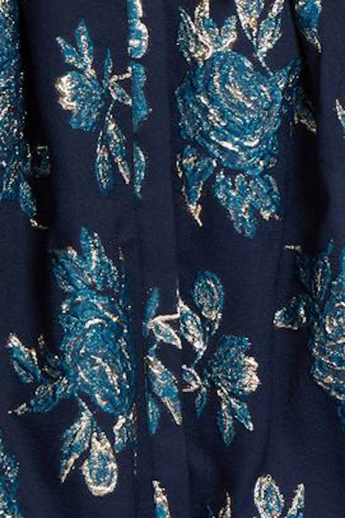 Metallic Jacquard Shirtdress Gown with Floral Print | Teri Jon ...