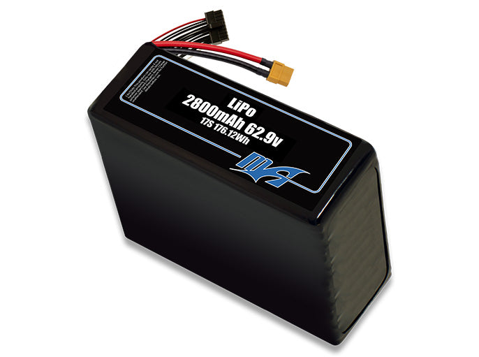 LiPo 2800mAh 17S 62.9v Battery Pack