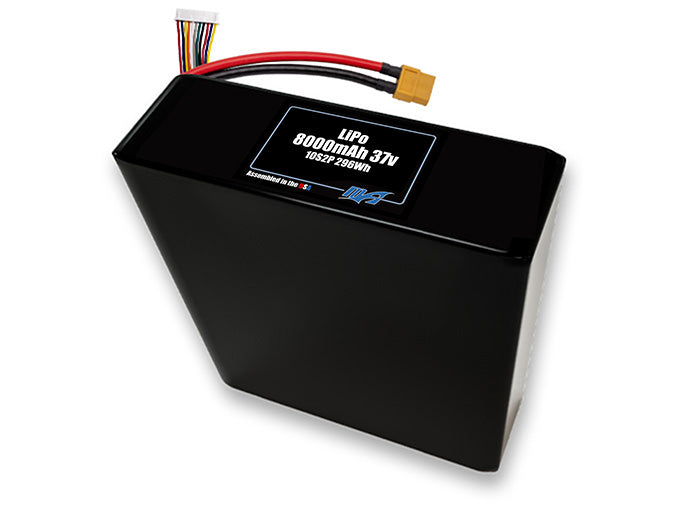 LiPo 8000mAh 10S2P 37v Battery Pack