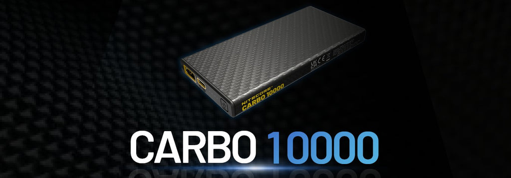 Nitecore | CARBO 10000 - Power Bank ultraleggero in fibra di carbonio