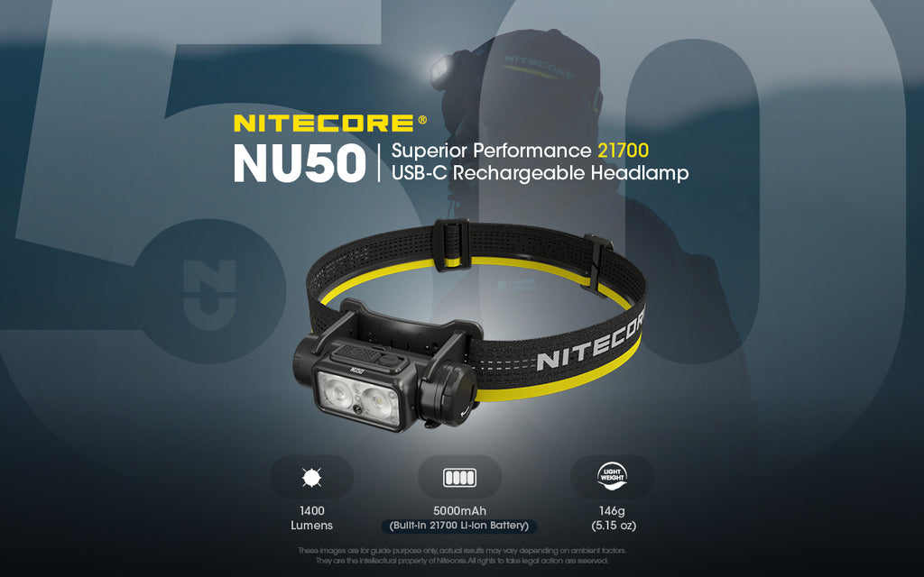 NITECORE | NU50 - Torcia frontale da 1400 Lumens