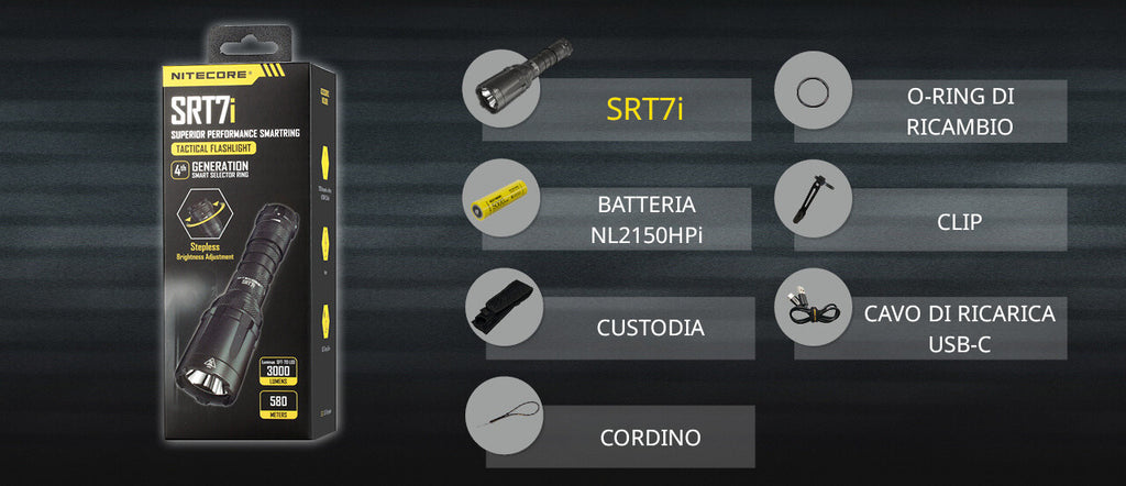 NITECORE | SRT7i - Torcia Palmare 3000 Lumens