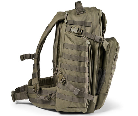 dettaglio della tasca laterale sullo zaino rush72 2.0 di 5.11 tactical