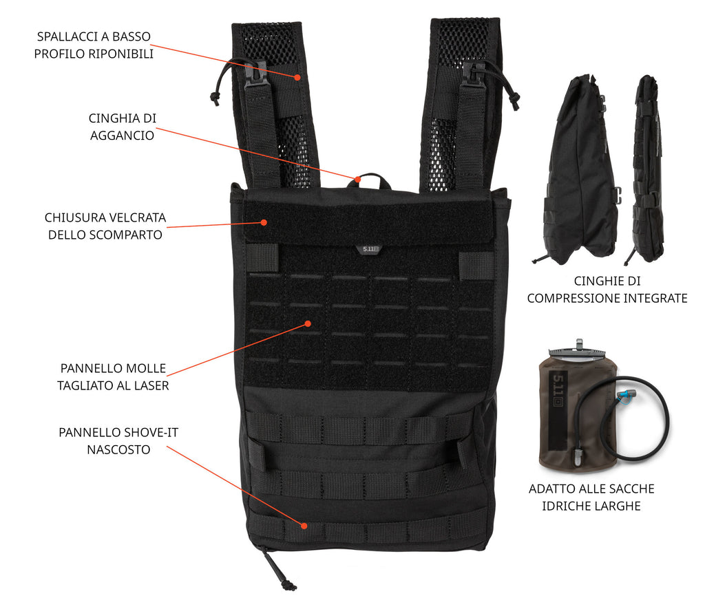 5.11 | PC CONVERTIBLE HYDRATION CARRIER - Zaino porta sacca idrica