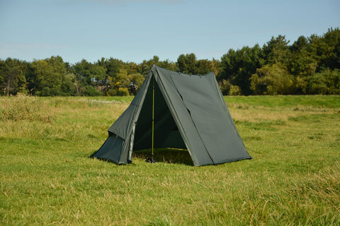 dd a-frame con vista sul bastone da trekking