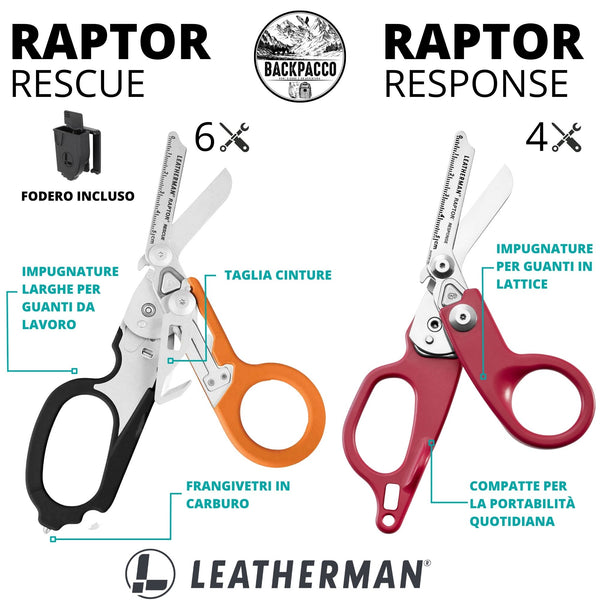 grafica delle differenze tra raptor response e raptor rescue