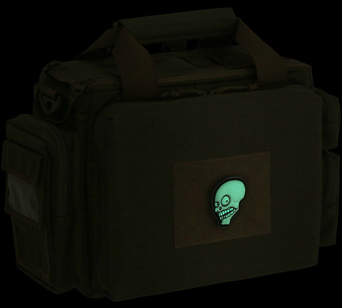 dettaglio della versione glow che si illumina di notte della patch look skull di maxpedition