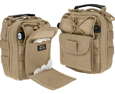 Foto di 2 MAXPEDITION FR-1 MEDICAL POUCH Affiancate con una pouch aggiuntiva per i guanti medici