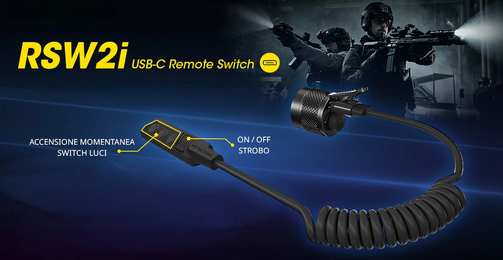 NITECORE RSW2i - Controllo remoto USB-C per torce