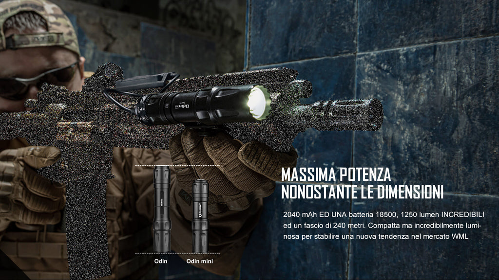 OLIGHT | ODIN MINI TACTICAL - Torcia palmare da 1250 lumens