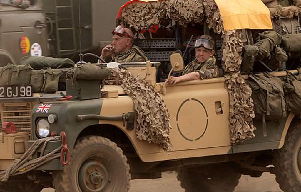 reparto speciale dei SAS in iraq con shemagh su un fuoristrada