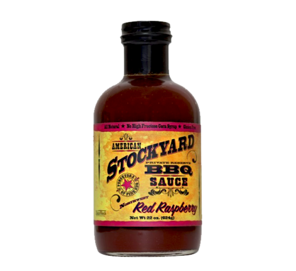 American Stockyard BBQ Sauce Red Raspberry - Rosso acceso