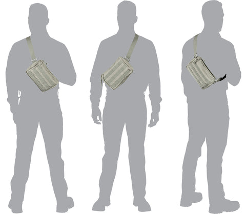 rapid waist pack di 5.11 indossato in diversi modi dal manichino