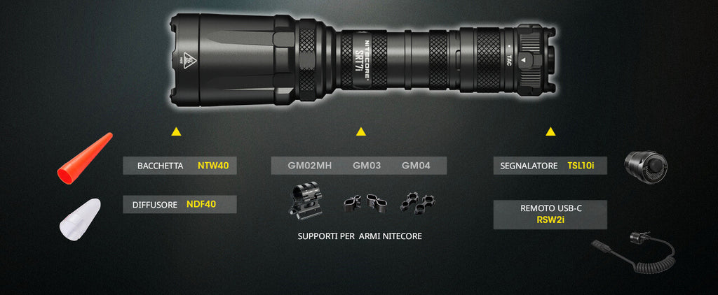 NITECORE | SRT7i - Torcia Palmare 3000 Lumens