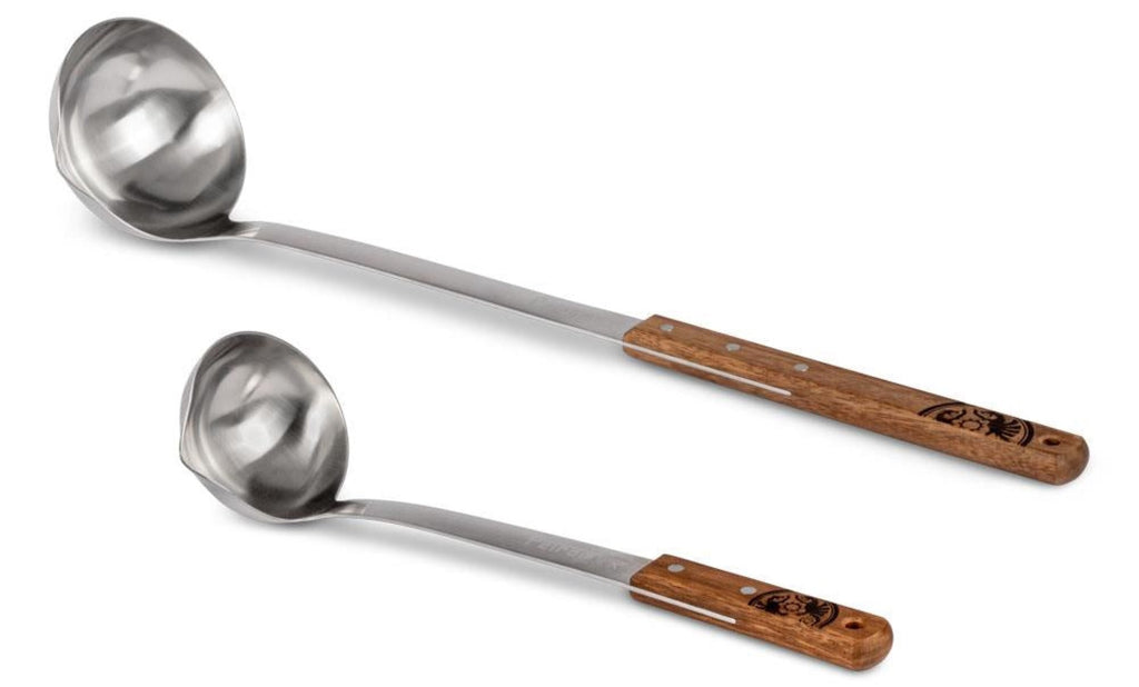 PETROMAX | LADLE - Mestolo da cucina con manico in legno - In acciaio!