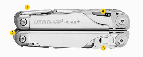 Dettaglio delle caratteristiche del Leatherman Surge