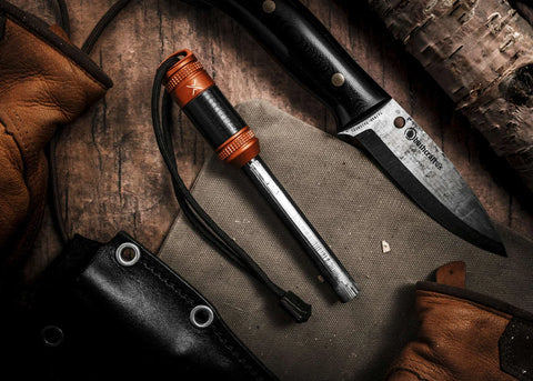 acciarino exotac firerod xl con coltello bushcraft