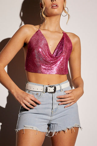 Pink Chainmail Top