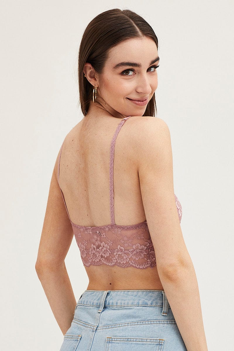 Women's Pink Bralette Lace | Ally Fashion