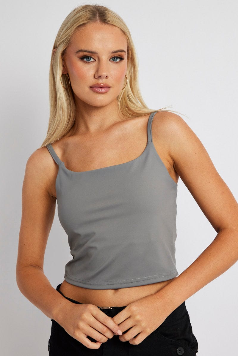 White Bralette Twist One Shoulder Seamless