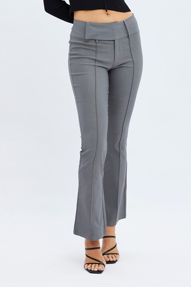 Stretch High Waisted Flared Pants