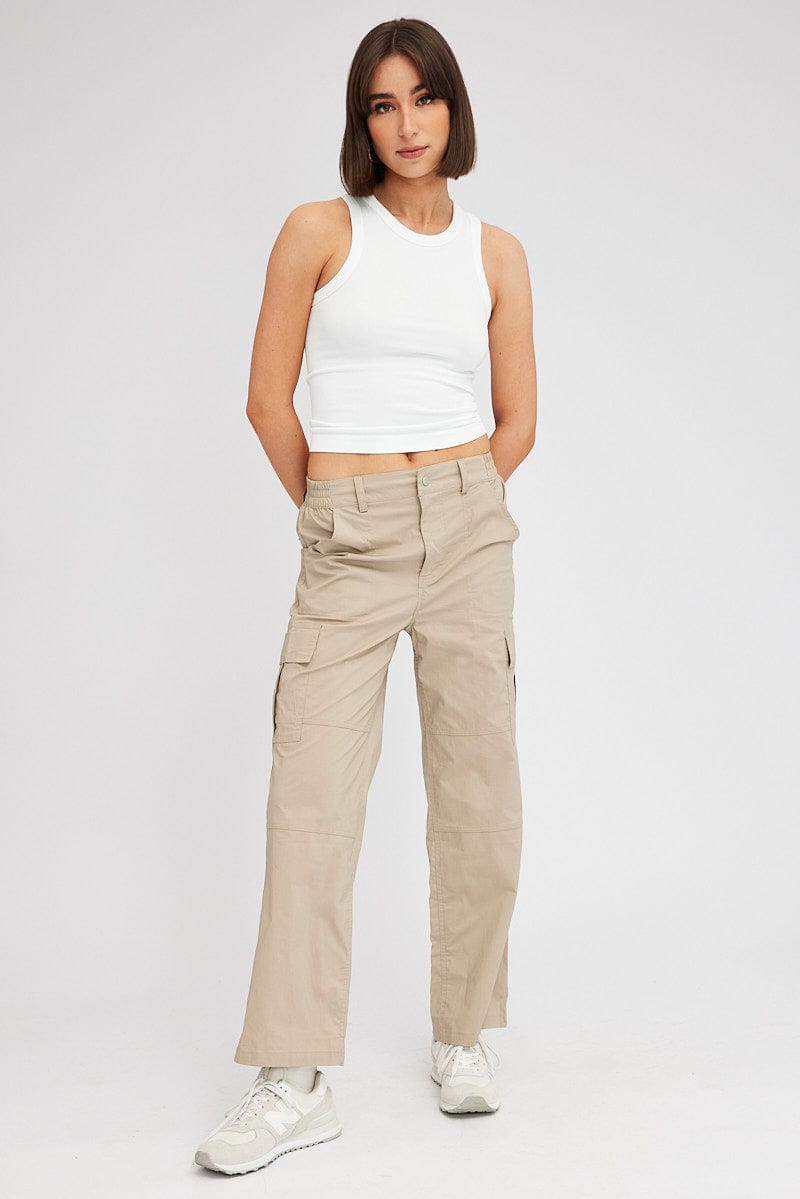 Women's High Waist Stretch Trousers Skinny Pants Khaki L - Walmart.com