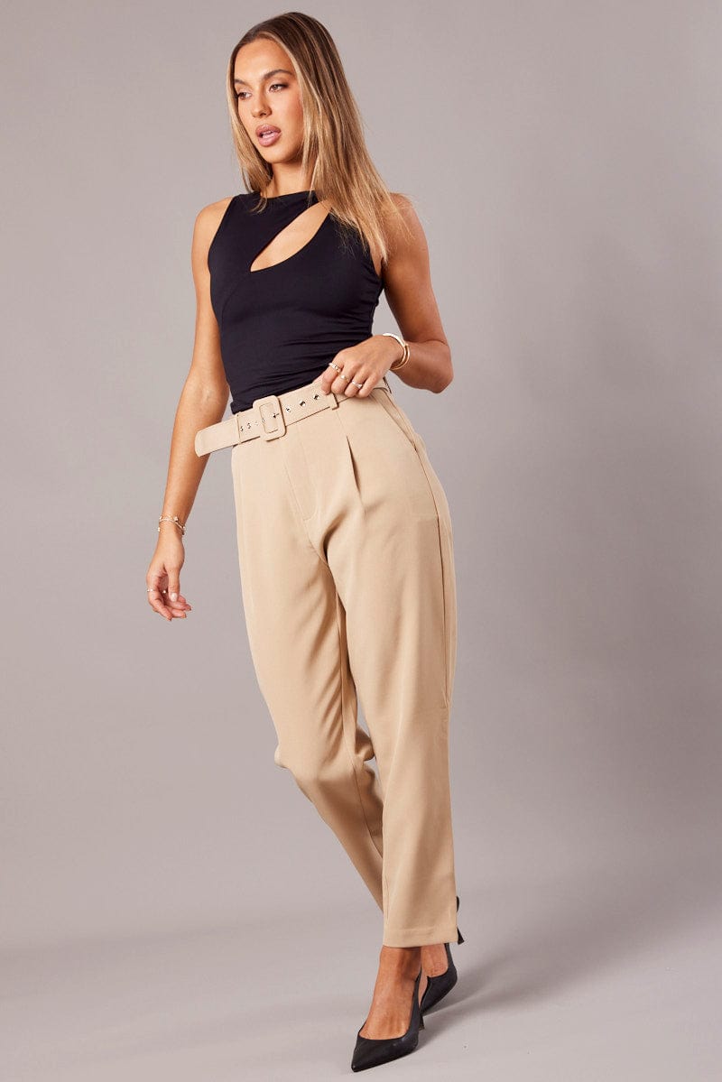 HIGH RISE TROUSERS WITH BELT - Available in more colours  Fashionable work  outfit, High waist outfits, Belted pants